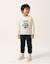 Ensemble de jogging en coton peigné avec imprimé dreamers Blanc+Marrón 1 - vertbaudet enfant 