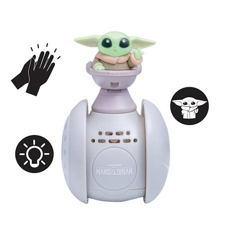 Robot culbuto – grogu parfaitement équilibré sur une roue avec effets lumineux et sonores Blanc 2 - vertbaudet enfant 