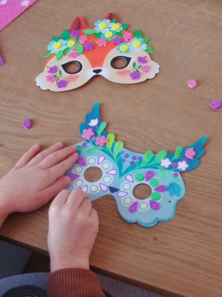 Lot 5 masques animaux DIY rose 1 - vertbaudet enfant 