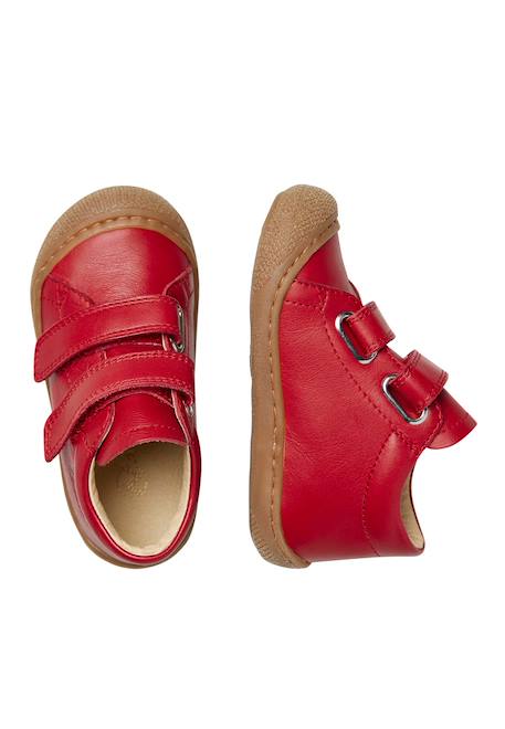 Chaussures premiers pas en cuir cocoon vl Bleu-bleu ciel+Caramel-+Jaune-+Rouge-marron-rouge foncé+Vert clair- 20 - vertbaudet enfant 