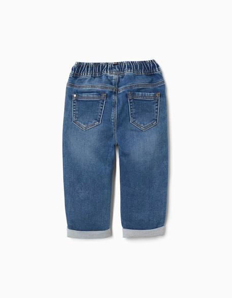 Jean à enfiler avec cordon Bleu+Bleu foncé 2 - vertbaudet enfant 