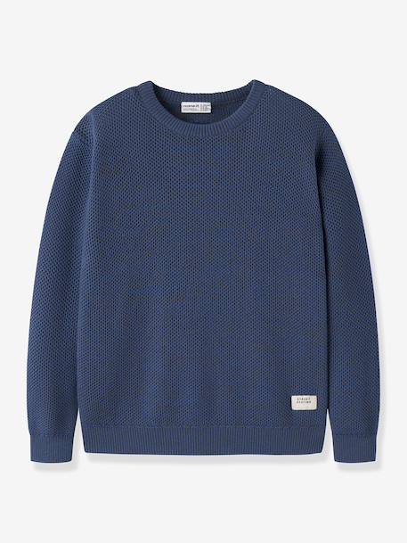Pull garçon coupe loose name it bleu grisé 1 - vertbaudet enfant 