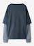 T-shirt manches longues garçon effet superposé name it bleu grisé+noir 2 - vertbaudet enfant 