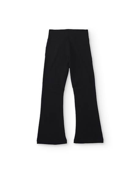 Pantalon en maille évasé taille haute pour fille Noir 2 - vertbaudet enfant 
