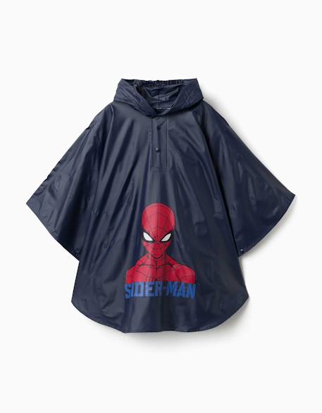 Poncho de pluie à capuche avec imprimés spider-man Bleu foncé 2 - vertbaudet enfant 