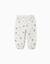 Pantalon en molleton avec doublure en coton peigné et motif à pois Blanc 2 - vertbaudet enfant 