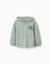 T-shirt à capuche avec imprimé et poche Vert 1 - vertbaudet enfant 