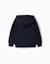 Sweat zippé en molleton avec capuche et doublure en coton peigné Bleu foncé+Gris 2 - vertbaudet enfant 