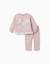 Ensemble de jogging en coton peigné avec imprimé de cœurs et pois Mauve clair 2 - vertbaudet enfant 