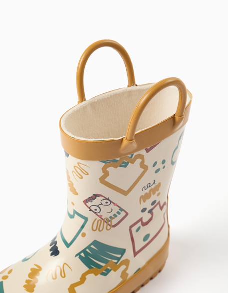 Bottes de pluie avec anses et imprimé Jaune 4 - vertbaudet enfant 