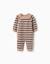 Combinaison en maille à rayures Beige clair 1 - vertbaudet enfant 