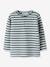 T-shirt rayé garçon à patte de boutonnage name it bleu grisé+olive 1 - vertbaudet enfant 