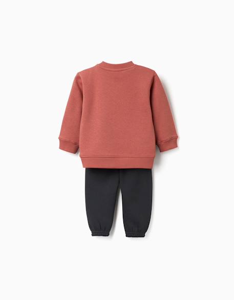 Ensemble de jogging en coton peigné avec imprimé dreamers Blanc+Marrón 7 - vertbaudet enfant 