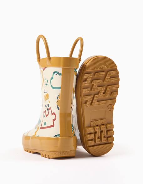 Bottes de pluie avec anses et imprimé Jaune 3 - vertbaudet enfant 