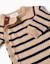 Combinaison en maille à rayures Beige clair 3 - vertbaudet enfant 