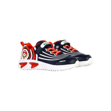 Baskets basses à scratch Mario Marine rouge 3 - vertbaudet enfant 