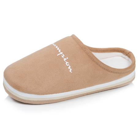 Chaussons mules suédine ultra confort moelleux souple et lavable Camel+Gris chiné clair+Noir+Rose pâle 1 - vertbaudet enfant 