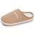 Chaussons mules suédine ultra confort moelleux souple et lavable Camel+Gris chiné clair+Noir+Rose pâle 1 - vertbaudet enfant 