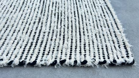 Tapis en coton recyclé tissé à la main bartolo Gris minéral 4 - vertbaudet enfant 
