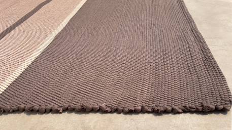 Tapis en fibres recyclées tissé à la main leonor Beige sable+Rose poudrée+Vert naturel 6 - vertbaudet enfant 