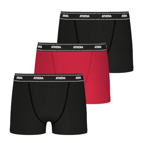 Lot de 3 boxers garçon my petit prix Marine-vert+Noir-noir-noir+Noir-rouge 9 - vertbaudet enfant 