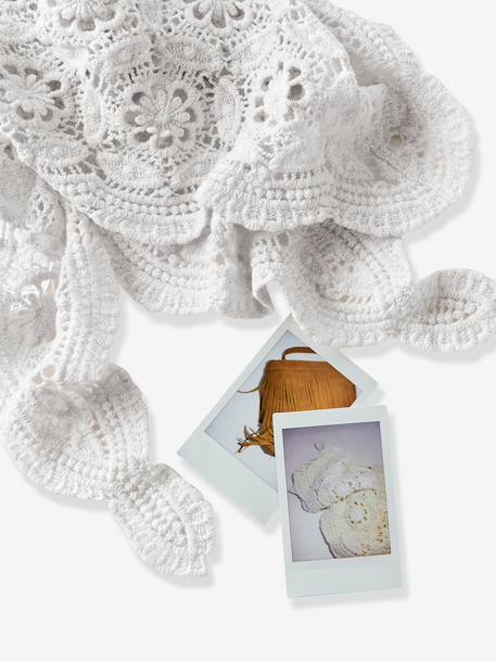Foulard triangulaire avec dentelle fille en coton name it écru 4 - vertbaudet enfant 