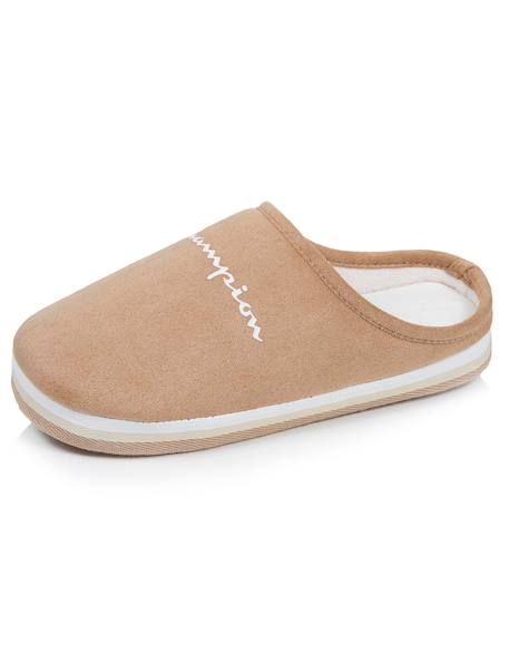 Chaussons mules suédine ultra confort moelleux souple et lavable Camel+Gris chiné clair+Noir+Rose pâle 6 - vertbaudet enfant 