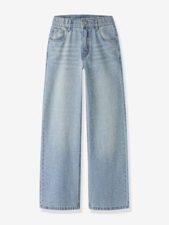 -Jean wide leg fille avec surpiqûres strass name it, tour de taille réglable