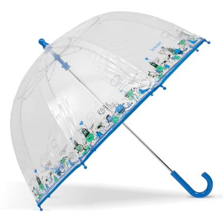 Parapluie cloche transparent, ouverture facile et sécurisante Pvc/monstre bleu 1 - vertbaudet enfant 