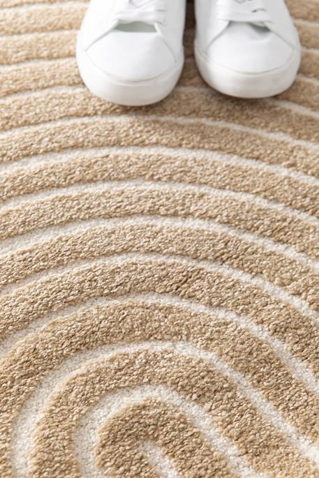 Tapis à relief doux et élégant groove Beige sable+Bleu naturel+Brun naturel 16 - vertbaudet enfant 
