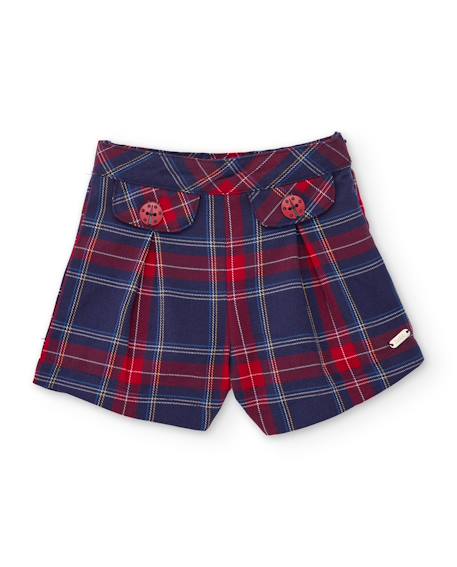 Jupe à carreaux bébé avec boutons décoratifs Rouge 2 - vertbaudet enfant 