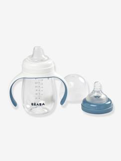 Puériculture-Repas-Vaisselle, coffret repas-Biberon d'apprentissage 2 en 1 (210 ml)