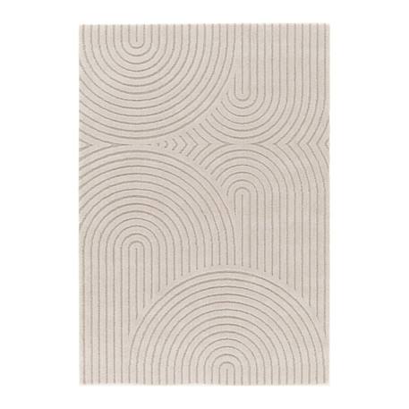 Tapis à relief doux et élégant groove Beige sable+Bleu naturel+Brun naturel 1 - vertbaudet enfant 