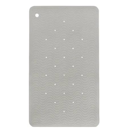Tapis de bain rectangle antidérapant 39.5cm x 69.5cm en caoutchouc marble Gris 1 - vertbaudet enfant 