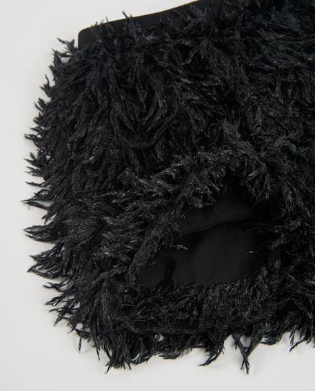 Short fille avec effet plume et toucher agréable Noir 5 - vertbaudet enfant 