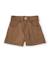 Short de fille en daim avec taille haute et fermeture à bouton Marron 2 - vertbaudet enfant 