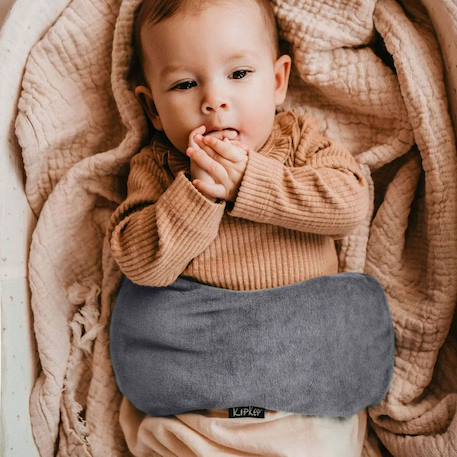 Bouillotte sèche déhoussable aux graines de lin - pebble grey Gris 2 - vertbaudet enfant 
