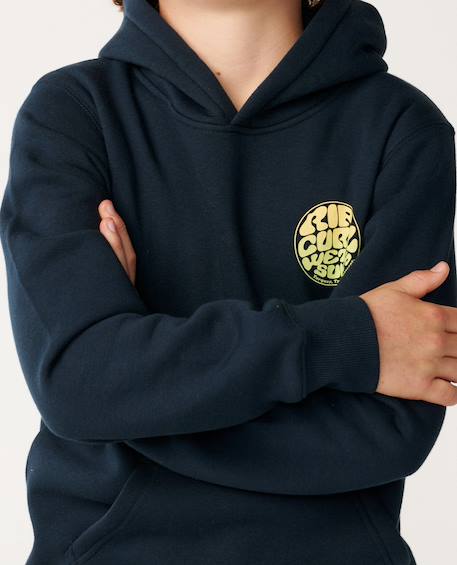 Sweat à capuche wetsuit icon enfant Aloe+Bleu marine foncé+Gris chiné+Os+Piscine à vagues 12 - vertbaudet enfant 