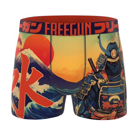 Lot de 3 boxers junior collection mangaka Rouge/orange/jaune/beige/bleu 2 - vertbaudet enfant 