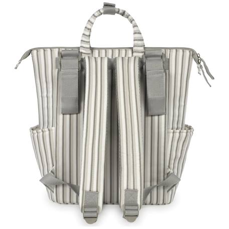 Sac à dos à langer botton rayures Beige 4 - vertbaudet enfant 