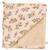 Cape de bain bambou et gant fleurs et beige Beige 1 - vertbaudet enfant 