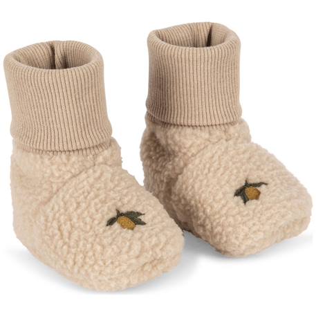 Chaussons bébé polaire safa oxford tan (0-3 mois) Ecru, jaune, vert 1 - vertbaudet enfant 