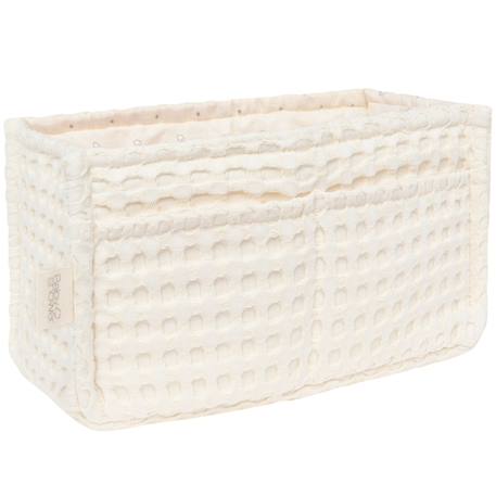 Panier de toilette gofre vanilla (24 cm) Ecru 1 - vertbaudet enfant 