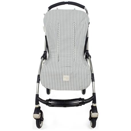 Assise pour poussette praliné vichy moka Marron+Vert 8 - vertbaudet enfant 