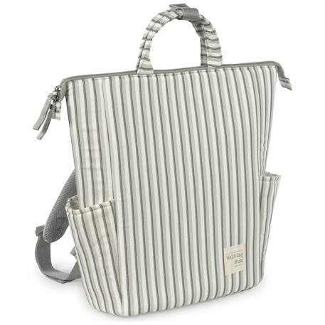 Sac à dos à langer botton rayures Beige 5 - vertbaudet enfant 