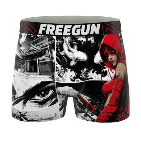 Lot de 3 boxers junior collection mangaka Rouge/orange/jaune/beige/bleu 4 - vertbaudet enfant 