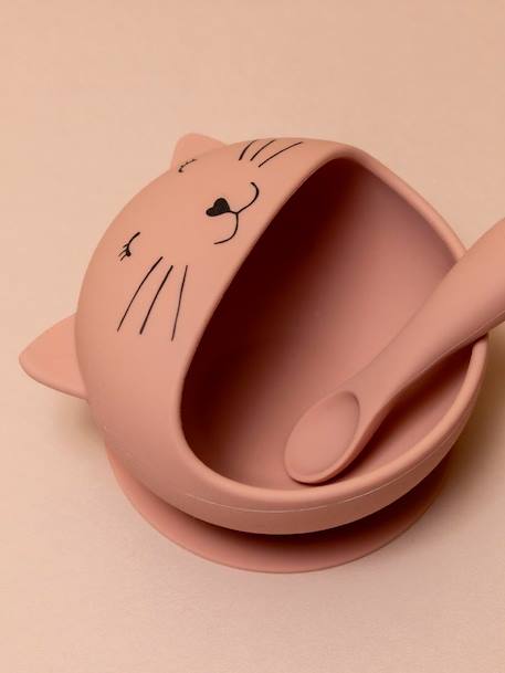 Set repas bébé Mr. Lion jaune+rose pâle+vert 7 - vertbaudet enfant 