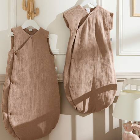 Gigoteuse été kimono uni mocha tog 1,6 (0-6 mois) Mocha 2 - vertbaudet enfant 