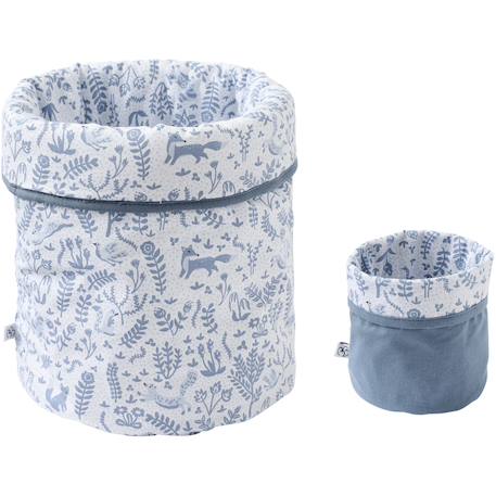 Lot de 2 paniers de toilette afternoon tea Beige, rose thé, marron+Bleu, blanc 7 - vertbaudet enfant 