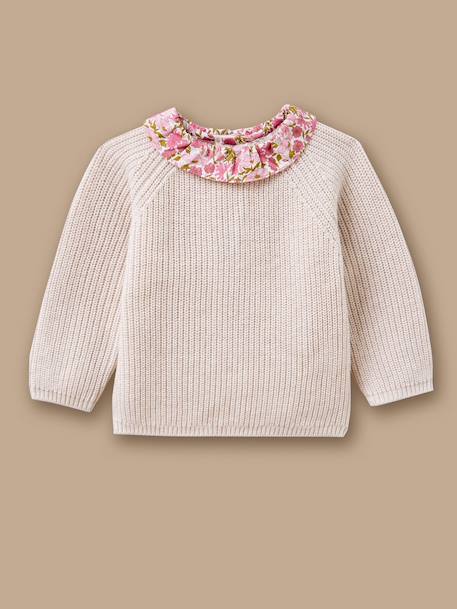 Pull col tissu liberty bébé Liberty poppy and daisy 1 - vertbaudet enfant 